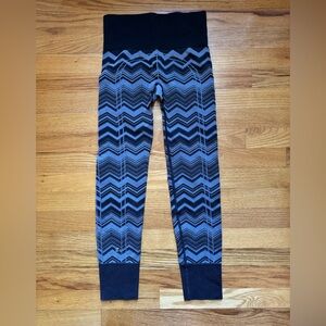 Lululemon Ebb to Street Pant Legging Heathered Slate Zig Zag Chevron Sz 6 EUC
